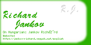 richard jankov business card